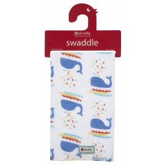 Piccalilly Organic Cotton Alphabet Muslin Swaddle