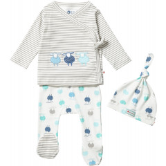 Sheep Themed Blue and White Baby Gift Set
