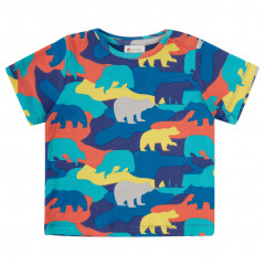 Kids All Over Print T-Shirt - Camo Bear 