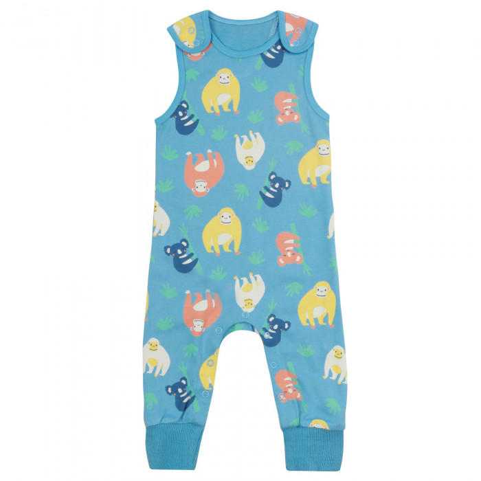 Soft Organic Cotton Unisex Orangutan Toddler Boys Koala Print for Girls Dungarees for Baby Comfy Jersey